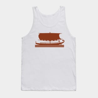 Ancient Egypt Ship Tank Top